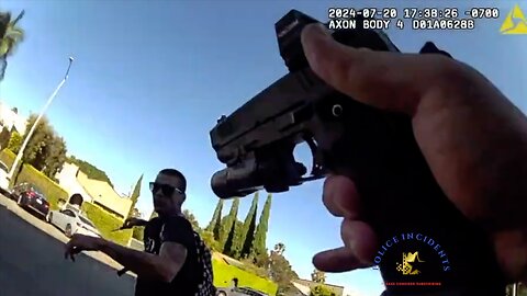A suspect in an armed robbery was shot by deputies after raising a knife to attack one of them