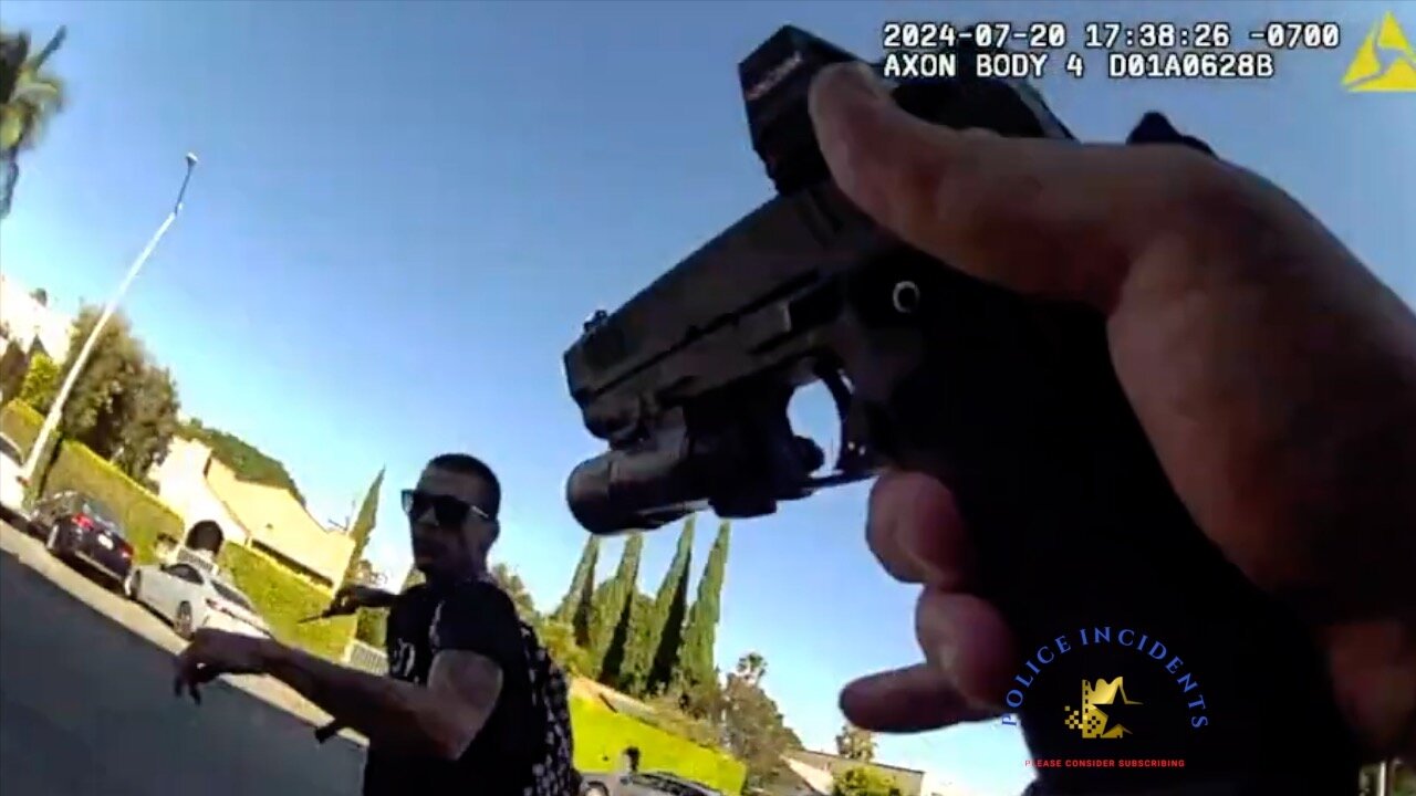 A suspect in an armed robbery was shot by deputies after raising a knife to attack one of them