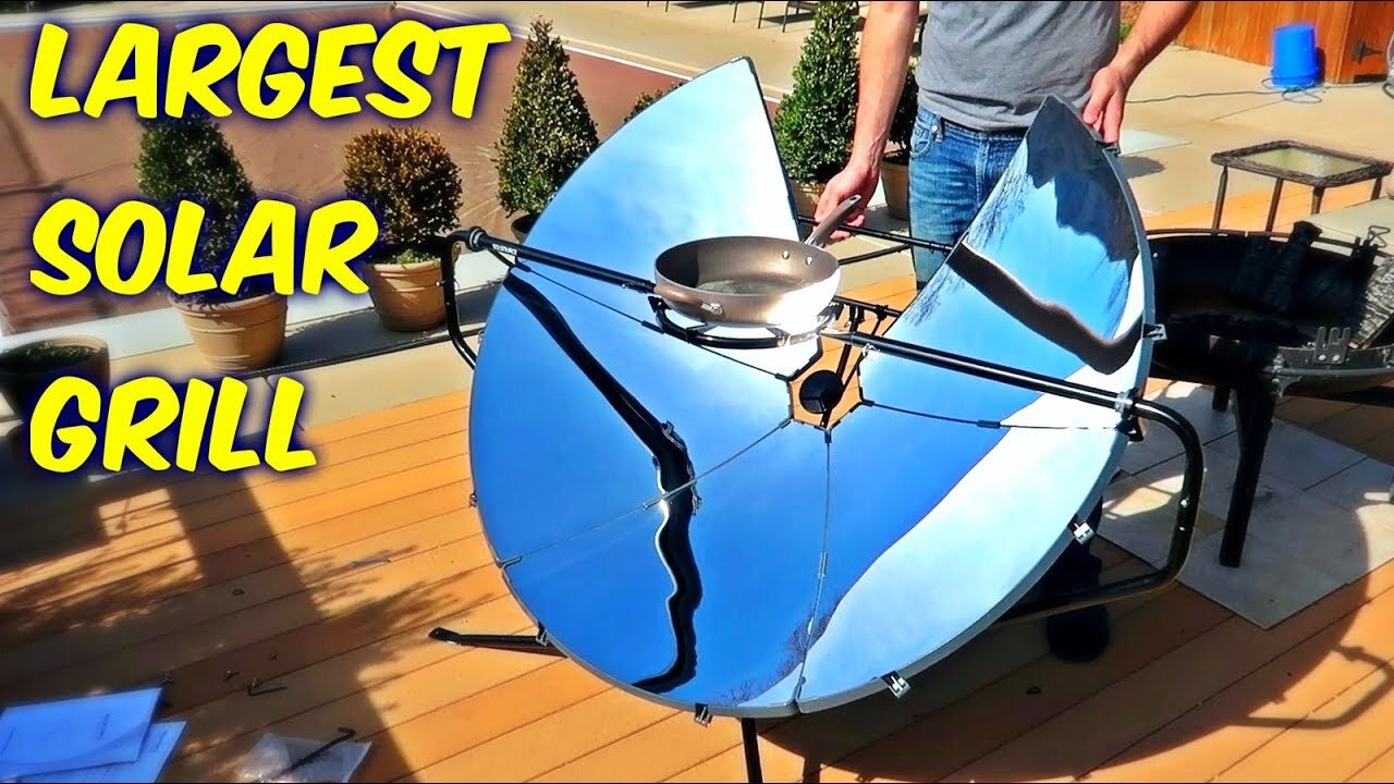 Testing A Largest Portable Solar Grill And Making A Recipe