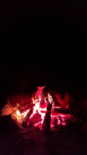 Bright, hot, burning fire