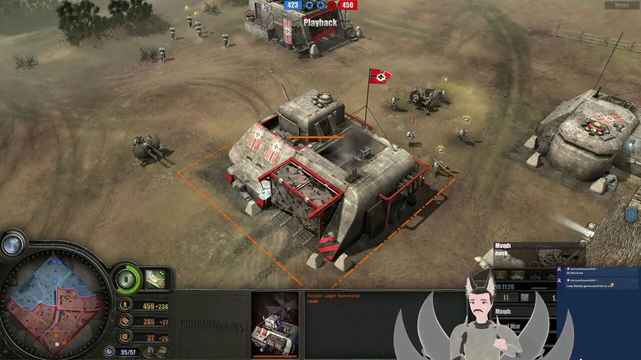 noob (Panzer Elite) vs Mundi (US) || Company of Heroes 1 Replay