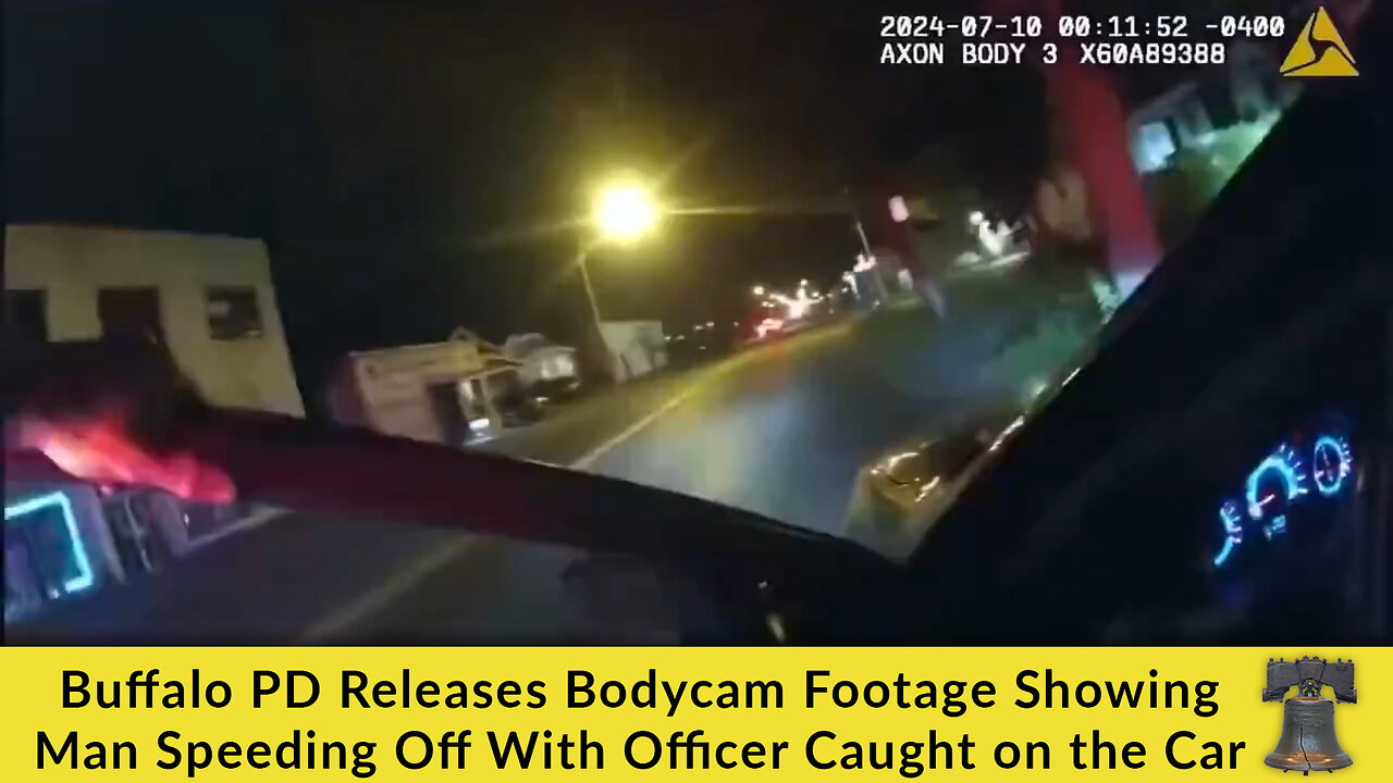 Buffalo PD Releases Bodycam Footage Showing Man Speeding Off With Officer Caught on the Car