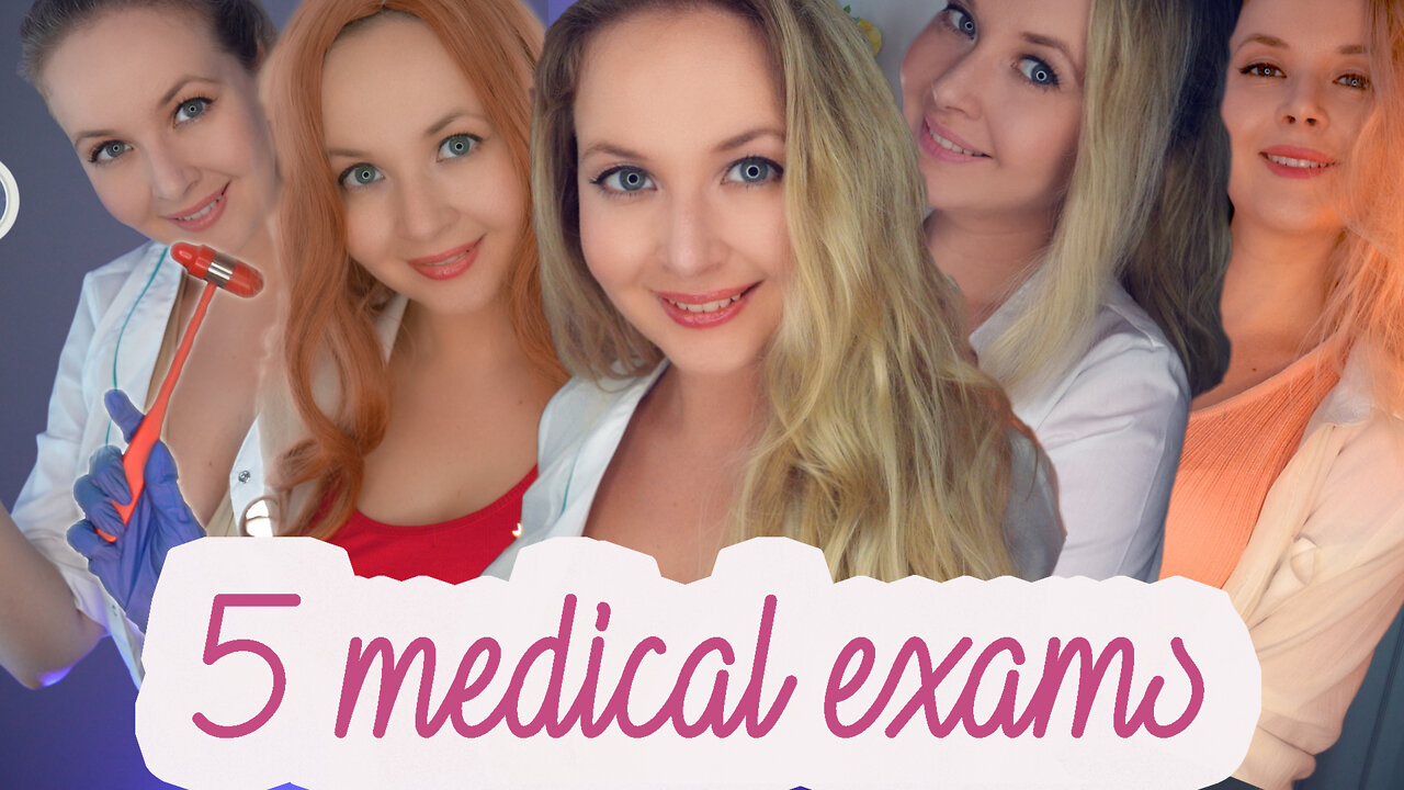 ASMR 5 in 1: 5 doctors in one visit 👩‍⚕️ 5 fast medical exams 🩺