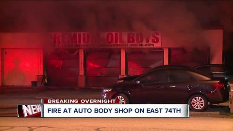 Auto Body Shop Fire