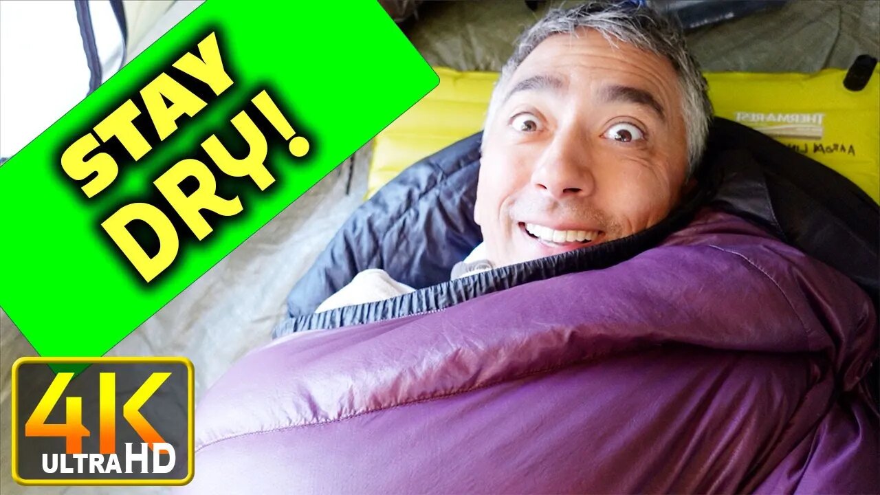 How to Stay Dry Camping Overnight No Wet Tent Inside (4k UHD)