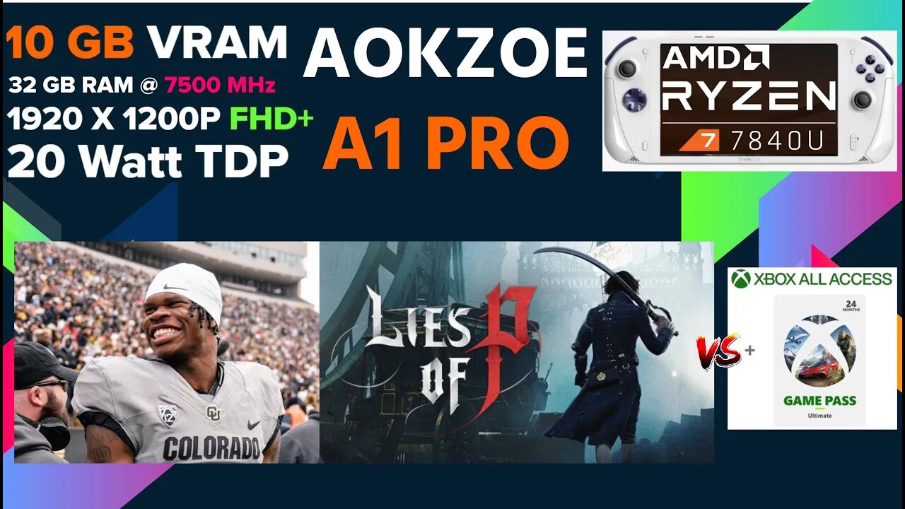 GET WELL SOON TRAVIS HUNTER & Lies of P (Xbox GP Ultimate) running on the AOKZOE A1 Pro "10 GB VRAM"