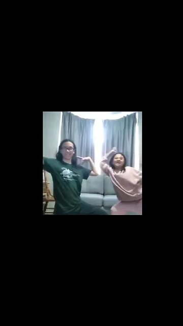 Two cute girls dance on SWISH SWISH by Kathy Perry