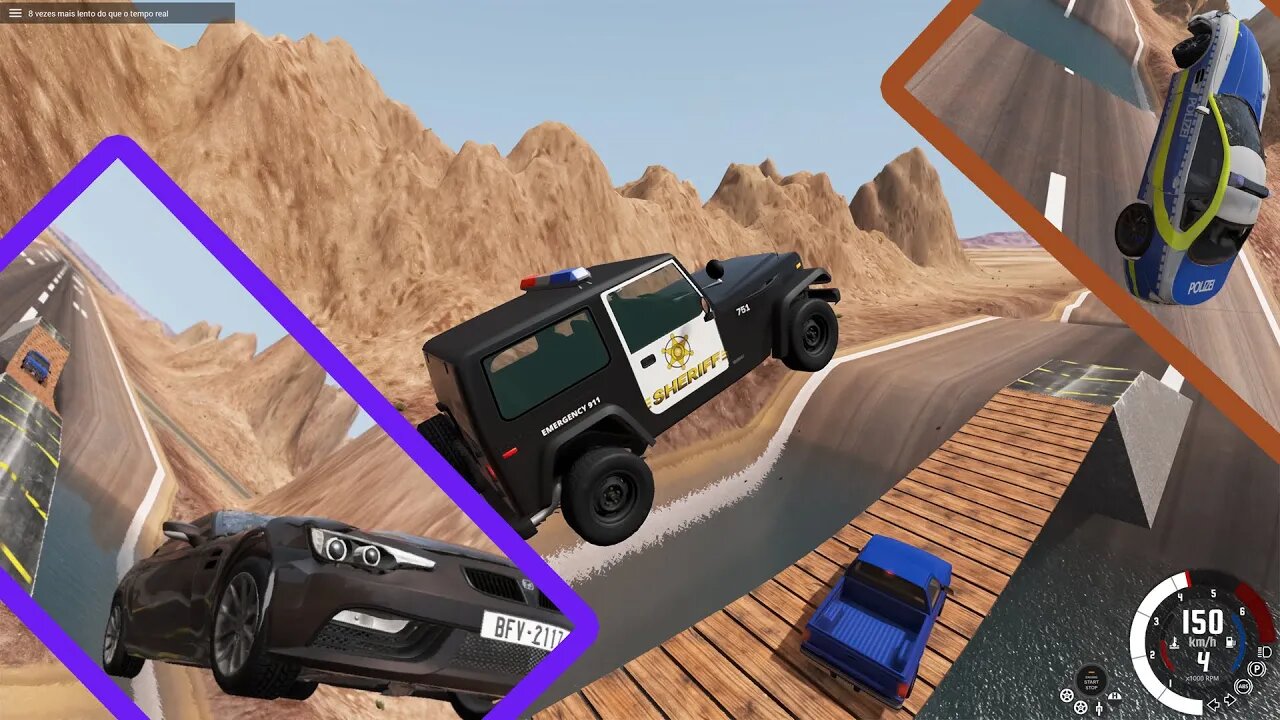 TruckFails | Cars jumping The Bridge and 3 Pit vs Car | BeamNG.Drive |TrucksFails