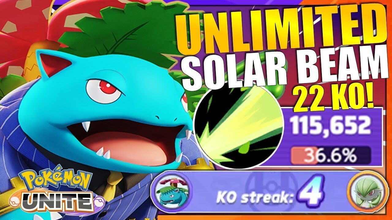 4 Kill Streak 😱 Venusaur Best Items and Build this Season | Pokémon Unite