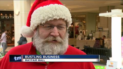 Last minute Christmas shoppers hit the malls