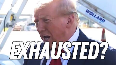 Trump Answers Reporter's Question on Kamala Apparently Claiming He's "Exhausted"