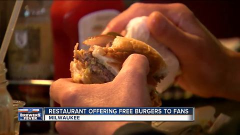 Brewers winning streak brings on free hamburgers at Sobelman's