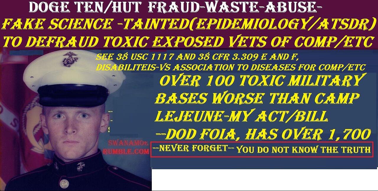 NAM/CAMP LEJEUNE-COMP/BENEFIT FRAUD BY GOVERNMENT