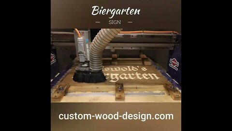 Biergarten wood sign // #shorts #woodsign #signmaking #cnc #viral #fyp #biergarten #beergarden