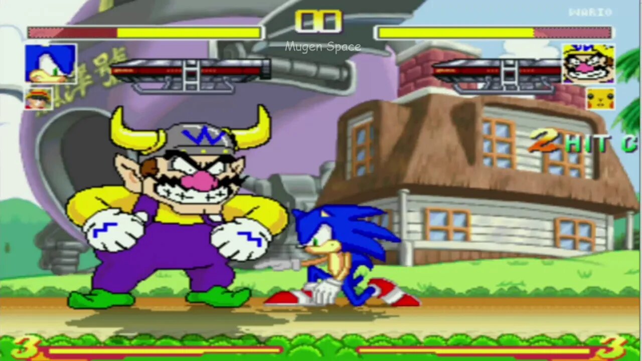 Sonic & Luffy VS Wario I Cartoon VS Anime Mugen