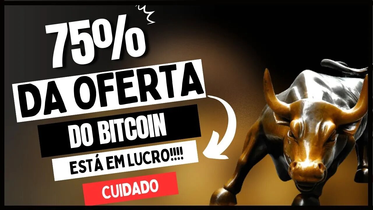 75% DA OFERTA DE BITCOIN CIRCULANTE EM LUCRO