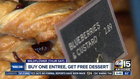 Free dessert this week at Wildflower