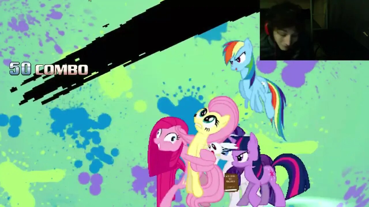 My Little Pony Characters (Twilight Sparkle, Rainbow Dash, And Rarity) VS Fluttershy In A Battle
