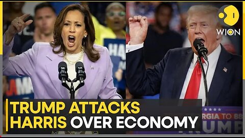 US Election 2024_ Donald Trump takes personal shots at Kamala Harris over economy #nflation #WION