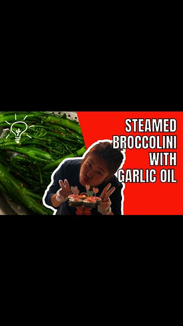 Cooking Steamed Broccolini with Garlic Oil. Cooking Ideas and Inspiration. Dysha Kitchen. #shorts
