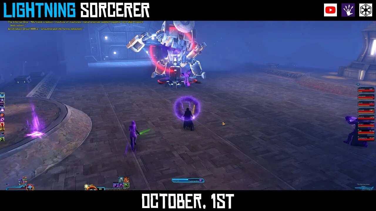 Star Wars the Old Republic Lightning Sorcerer | Star Forge Server | Saturday