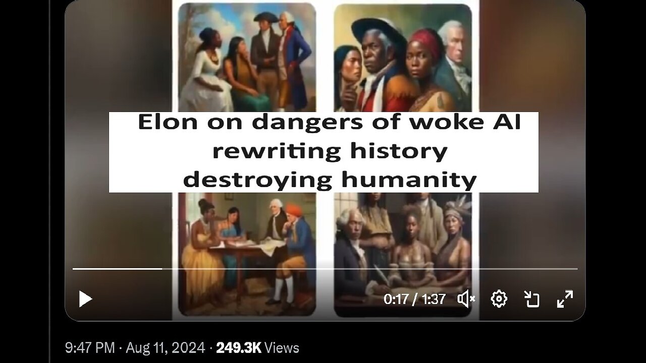 Elon on AI danger of Woke AI