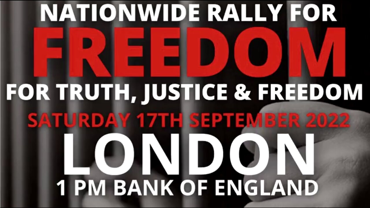 David Icke' At "The Bank of England" 'London' 'Nationwide Rally For Freedom' Sep. 17, 2022