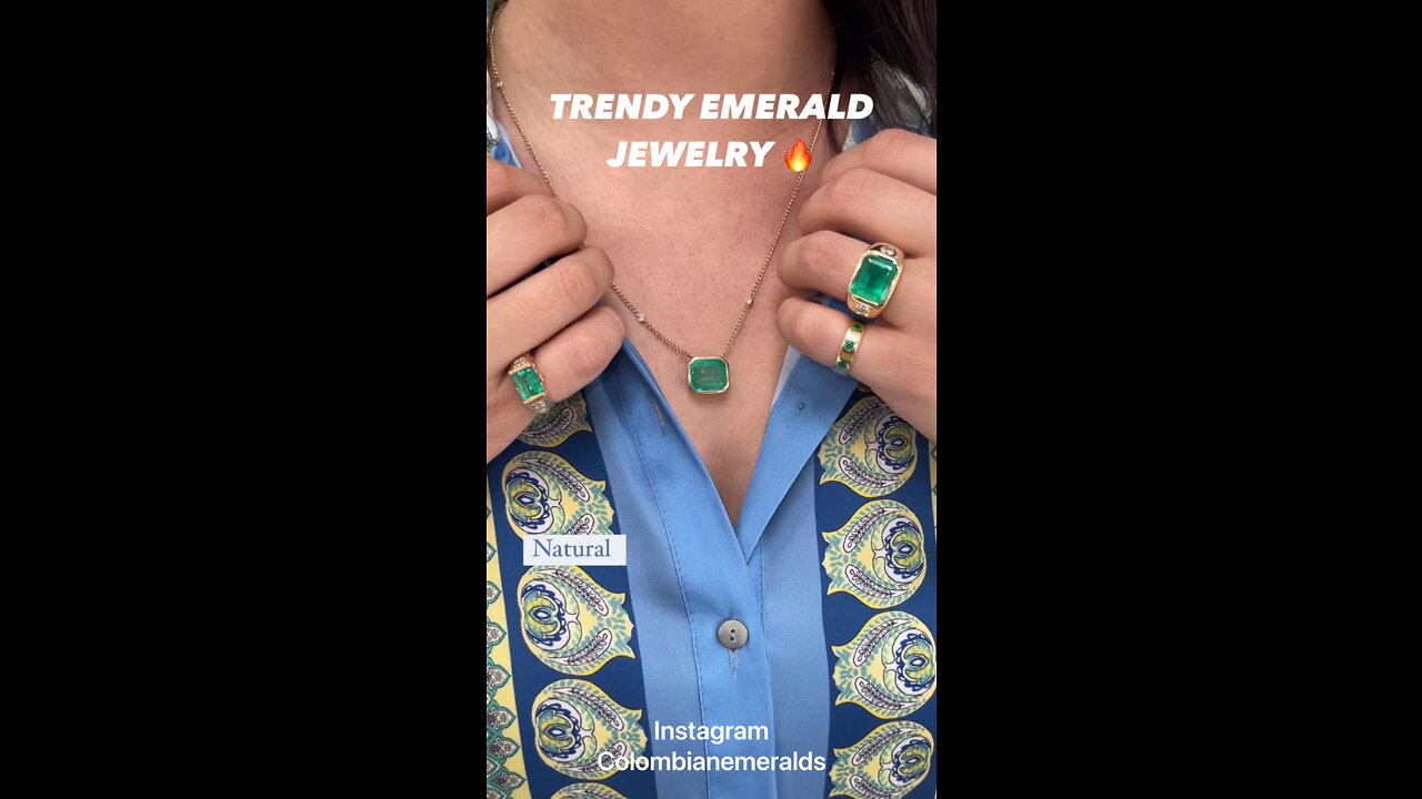 Natural certified earth mined Colombian emeralds set in 14K and 18K fine jewelry gift ideas