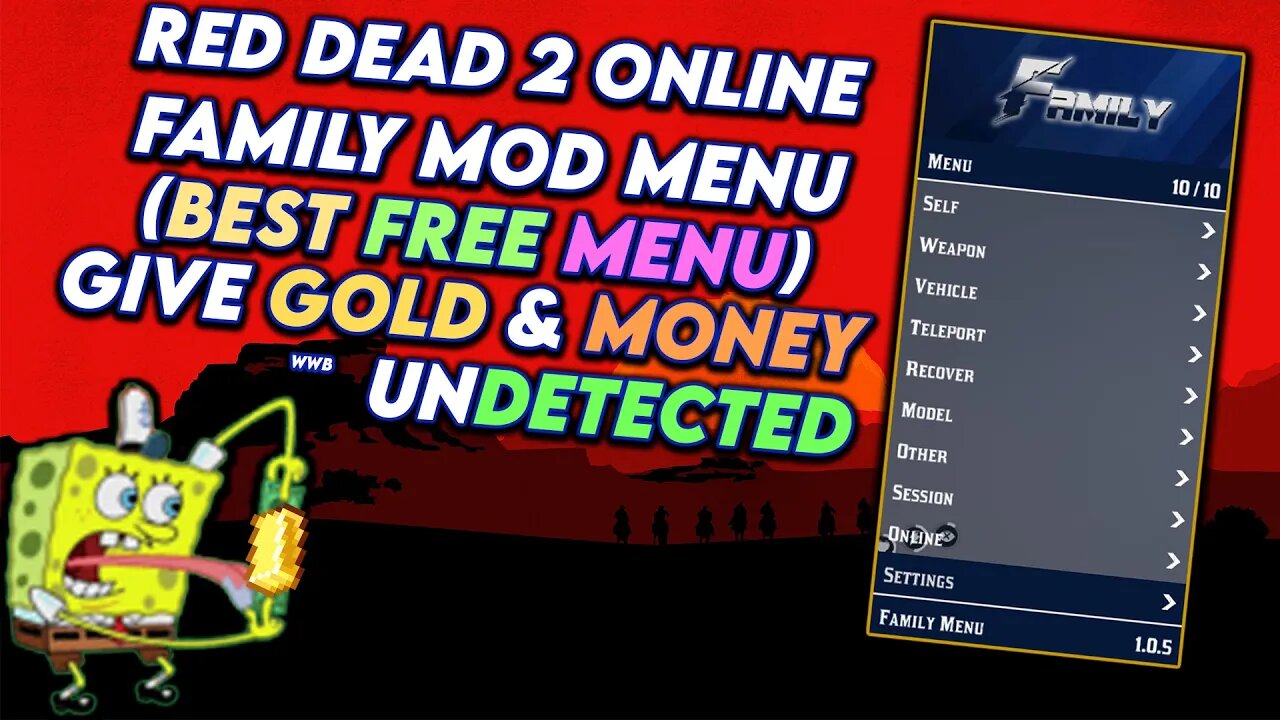 Family Menu v1.0.5 (Free Mod Menu) | RDR2 Online | Gold & Money | Free Download | Undetected | More