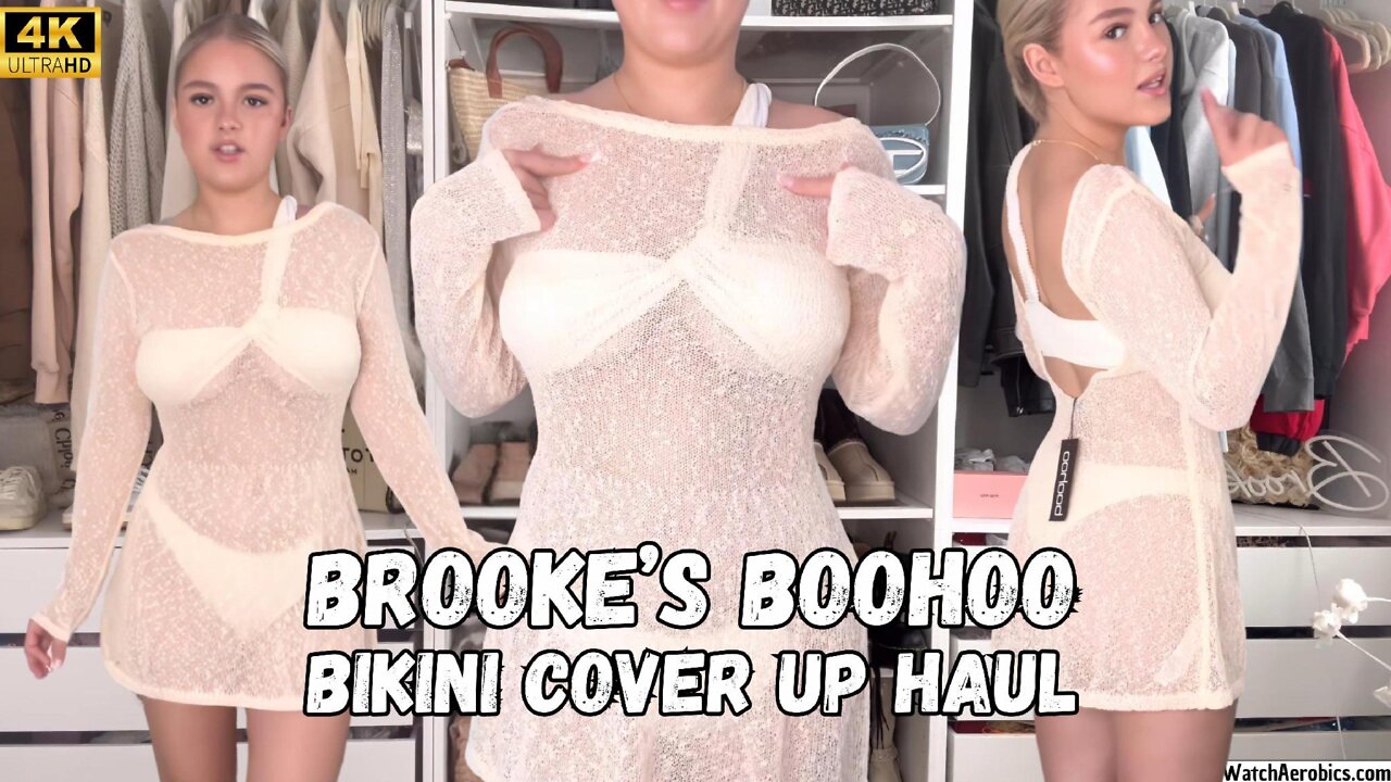 Boohoo Cover Up Bikini Haul Cream Delight 4K HD #BrookeMarsden #marsdenit