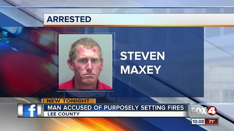 Arson arrest made when firefighters find man setting fire