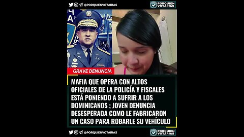 ⚡️MAFIA OPERA CON ALTOS OFICIALES DE LA POLICÍA Y FISCALES ESTÁ PONIENDO A SUFRIR A LOS DOMINICANOS