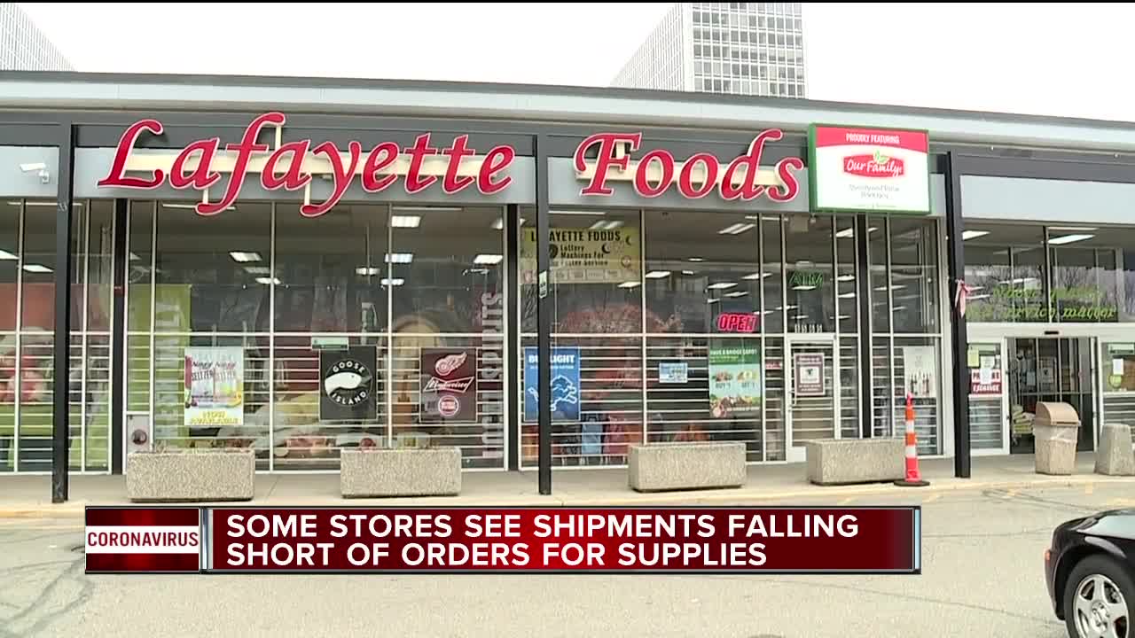 Some stores see shipments falling short of orders for supplies