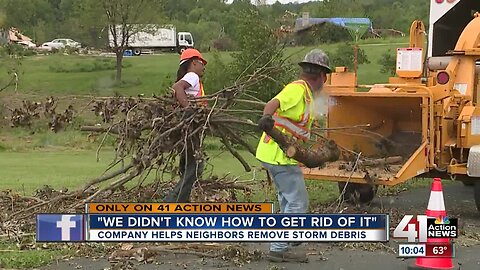 KC company helps tornado victims with free debris clean up