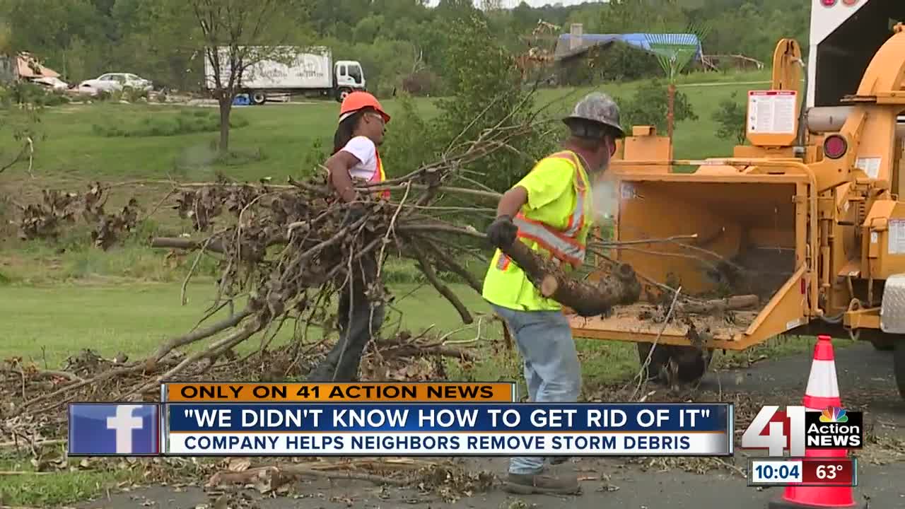 KC company helps tornado victims with free debris clean up