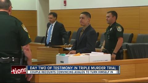 Day two of testimony in triple murder trial