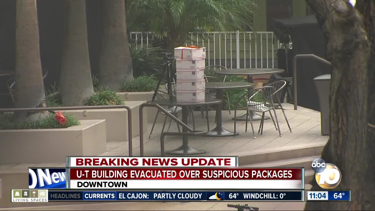 San Diego Union-Tribune evacuated over suspicious packages