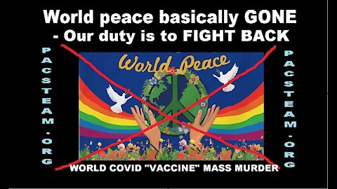 World peace basically GONE - Our duty is to FIGHT BACK