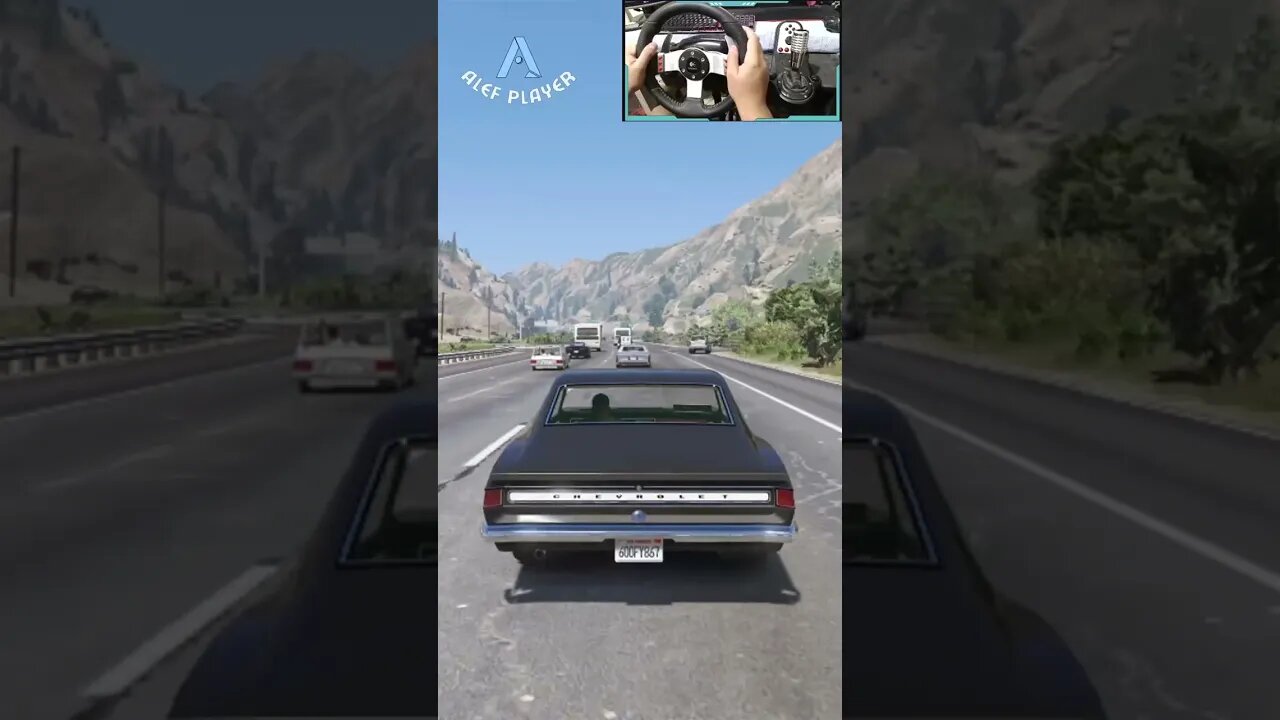 Chevrolet Opala Gran Luxo 1972 - GTA V | Logitech g27 gameplay em alta velocidade #02 #shorts