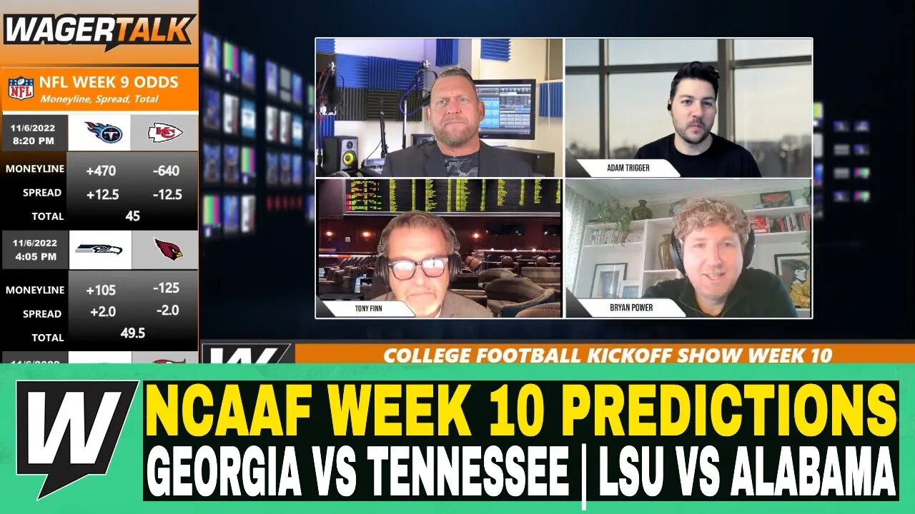 Happy Hour CFB Kickoff Show | NCAAF Week 10 Predictions | Georgia vs Tennessee | LSU vs Alabama