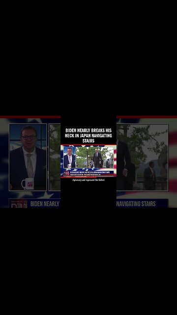 Biden Nearly Breaks His Neck in Japan Navigating Stairs