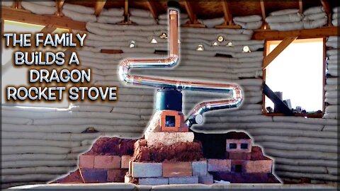 Family Builds a Dragon Rocket Stove Mass Heater | Full Version Marathon Movie