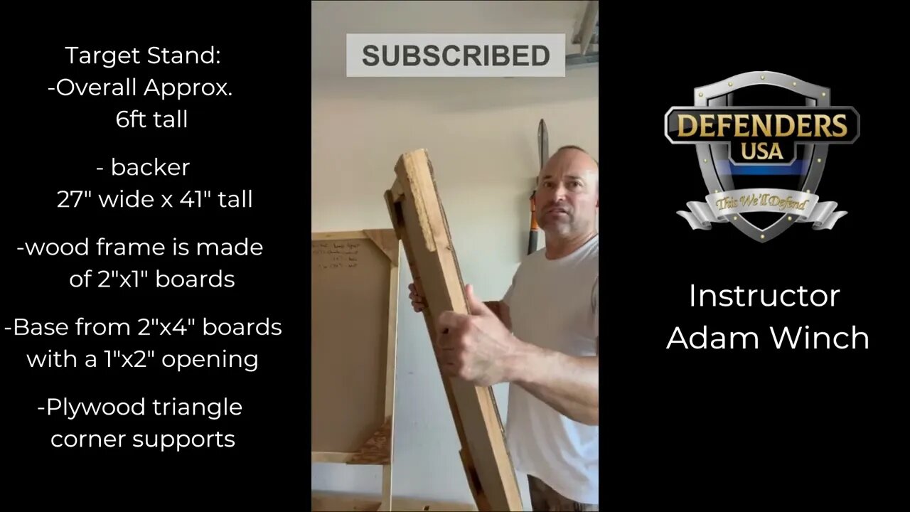 How to easily build a Basic Target stand for the shooting range WITH measurements! Defenders-USA.com