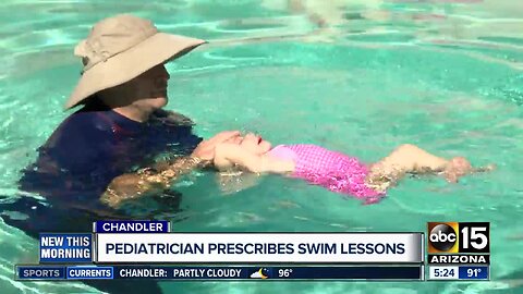 Chandler pediatrician prescribing swim lessons to help prevent drownings