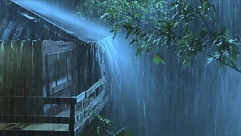 Goodbye Stress to Sleep Instantly with Heavy Rain & amp