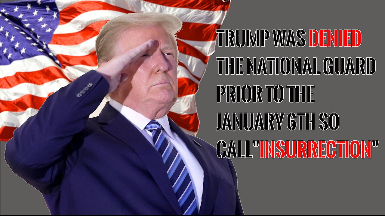 Trump was denied the National Guard prior to January 6th.. The so called "Insurrection" was rigged