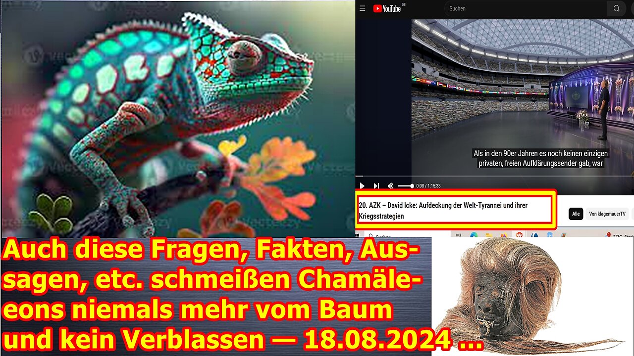 Auch diese Fragen, Fakten, Aussagen, etc. schmeißen Chamäleons niemals mehr vom Baum — 18.08.24 ...