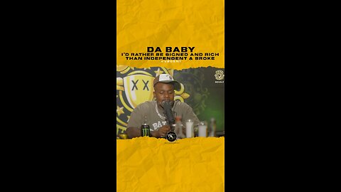 @dababy I’d rather be signed and rich than independent & broke