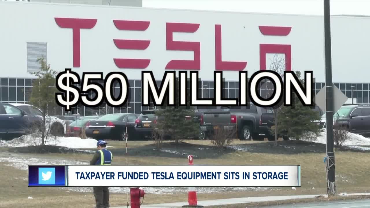 Taxpayer funded Tesla equipment sits in storage