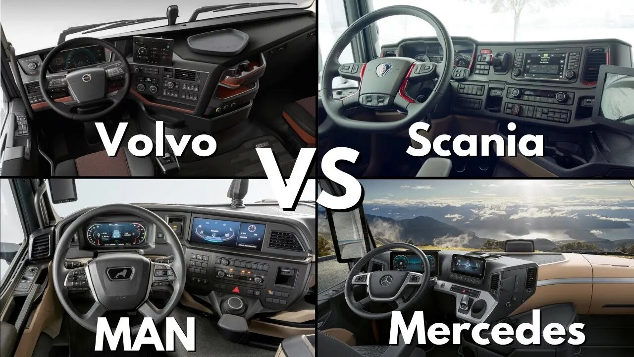 Interior Truck battle ▶ Scania vs. Volvo vs. MAN vs. Mercedes